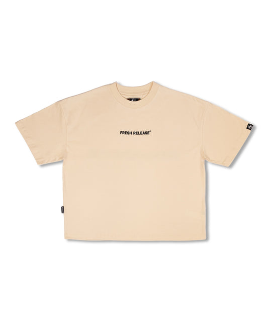 Bloc Logo Tee - Cream Black