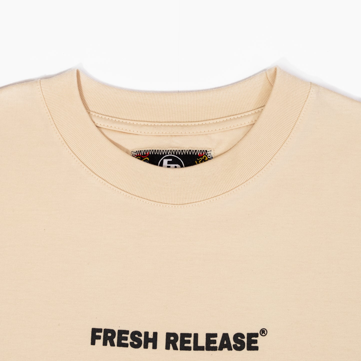 Bloc Logo Tee - Cream Black