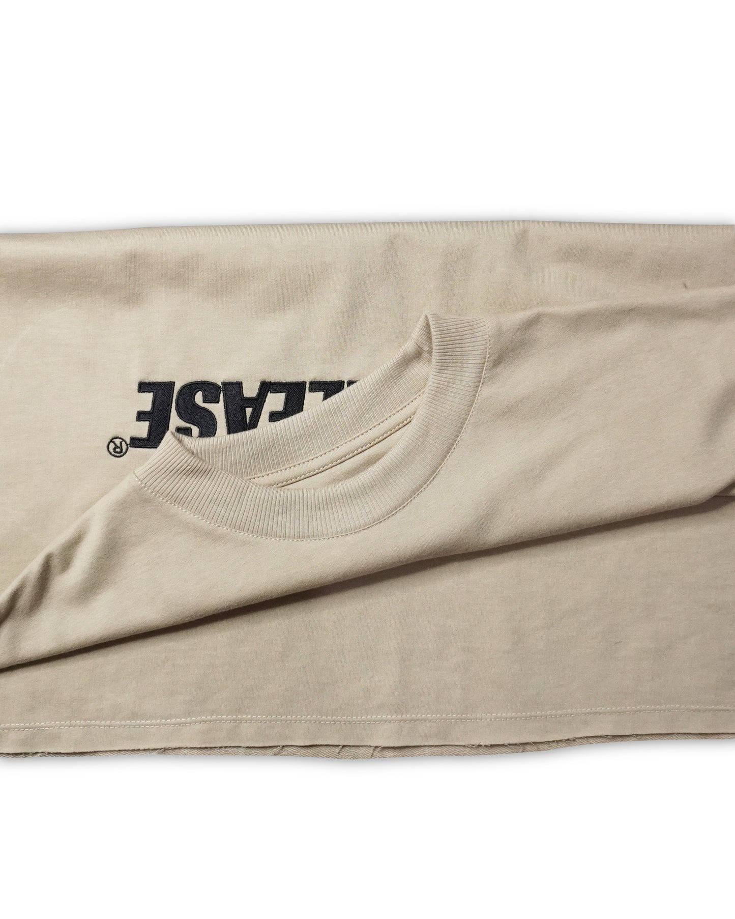 Raw Hem Tank Top in French Terry - Light Khaki