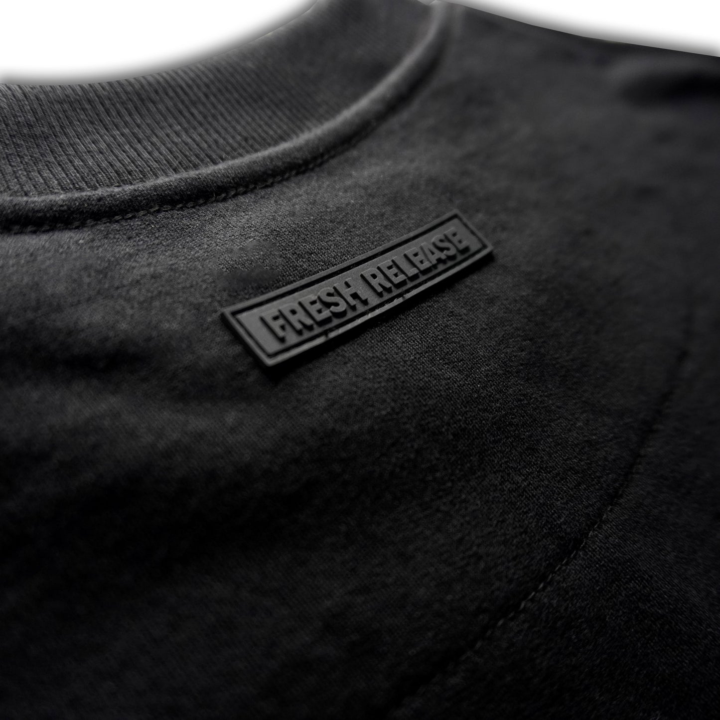 Raw Hem Tank Top in French Terry - Black