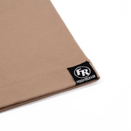 Premium Crew Neck Tee - Beige